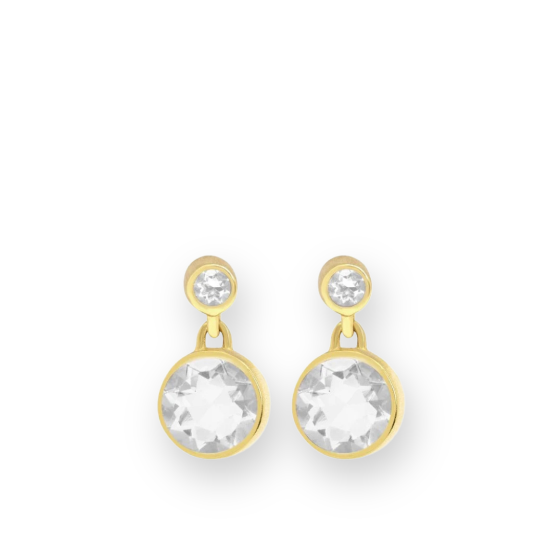 DEAN DAVIDSON - SIGNATURE DROPLET EARRINGS IN CRYSTAL QUARTZ/GOLD