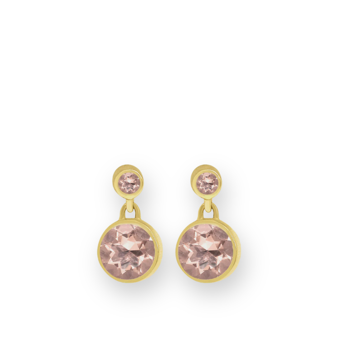 DEAN DAVIDSON - SIGNATURE DROPLET EARRINGS IN MORGANITE/GOLD