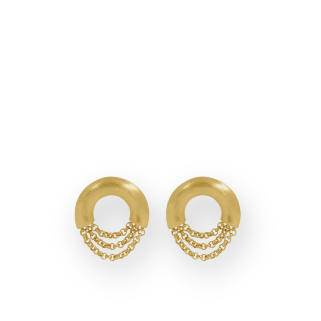 DEAN DAVIDSON - CRESCENT STUD EARRINGS IN GOLD