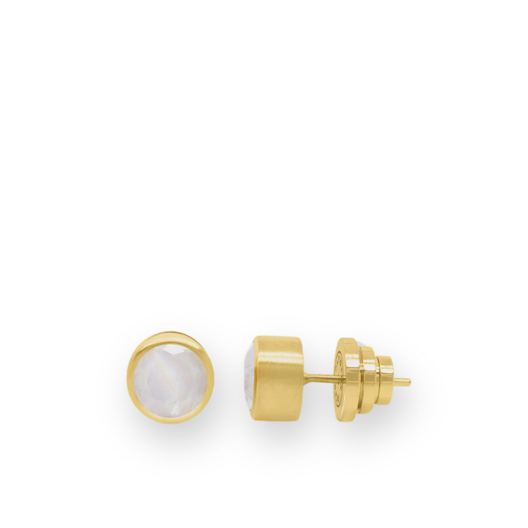 DEAN DAVIDSON - SIGNATURE MIDI KNOCKOUT STUDS IN MOONSTONE/GOLD