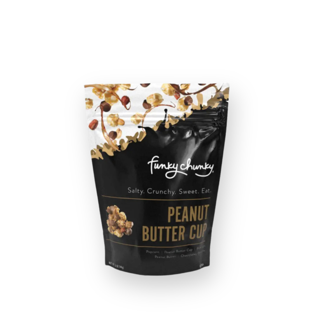 FUNKY CHUNKY - GOURMET POPCORN IN PEANUT BUTTER CUP - 5OZ