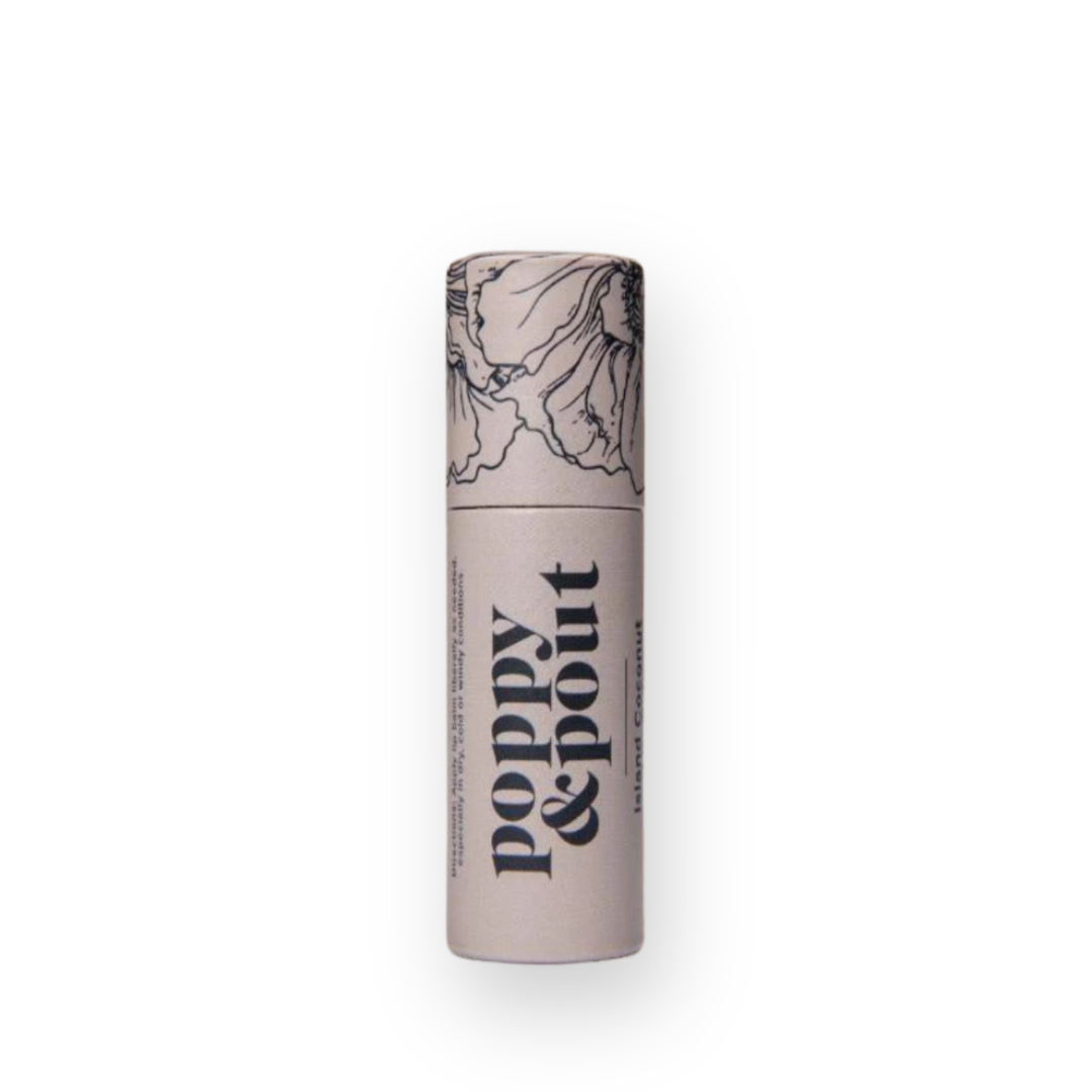 POPPY & POUT - LIP BALM IN ISLAND COCONUT