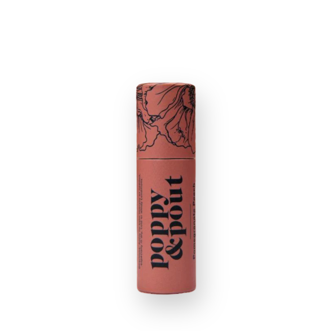 POPPY & POUT - LIP BALM IN POMEGRANATE PEACH