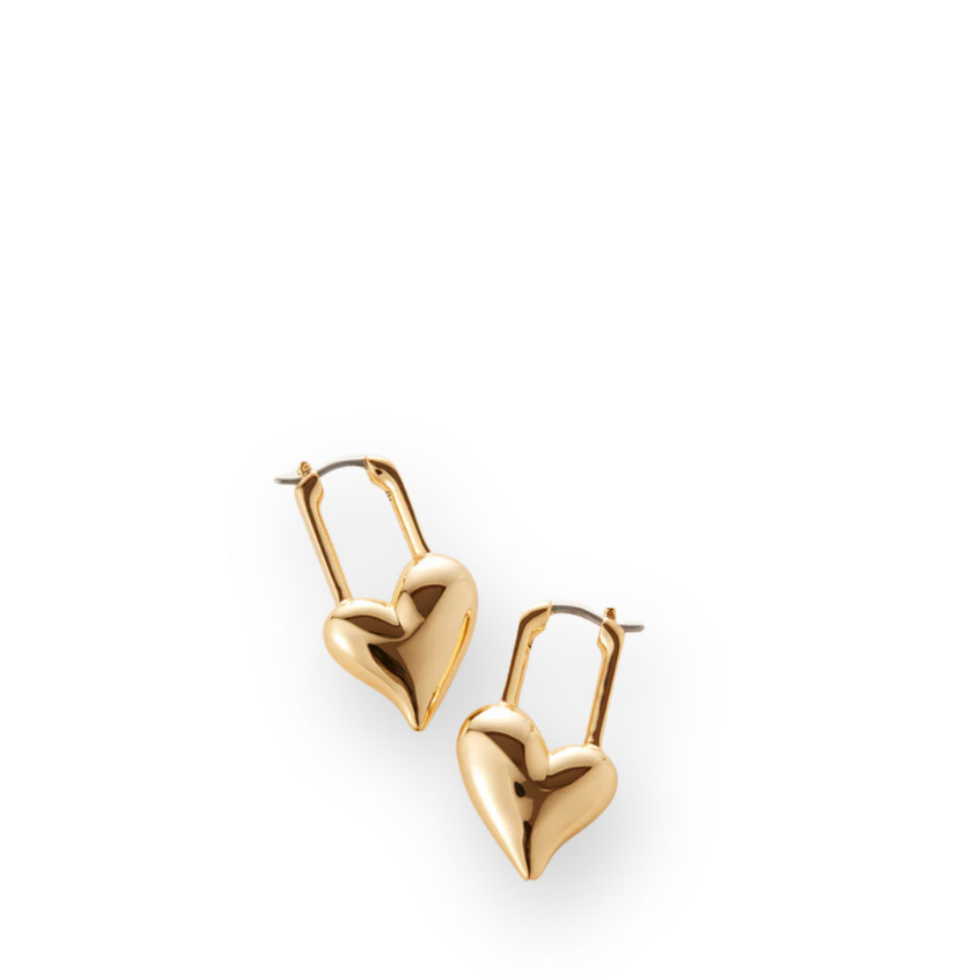 JENNY BIRD - PADLOCK HEART EARRINGS IN GOLD