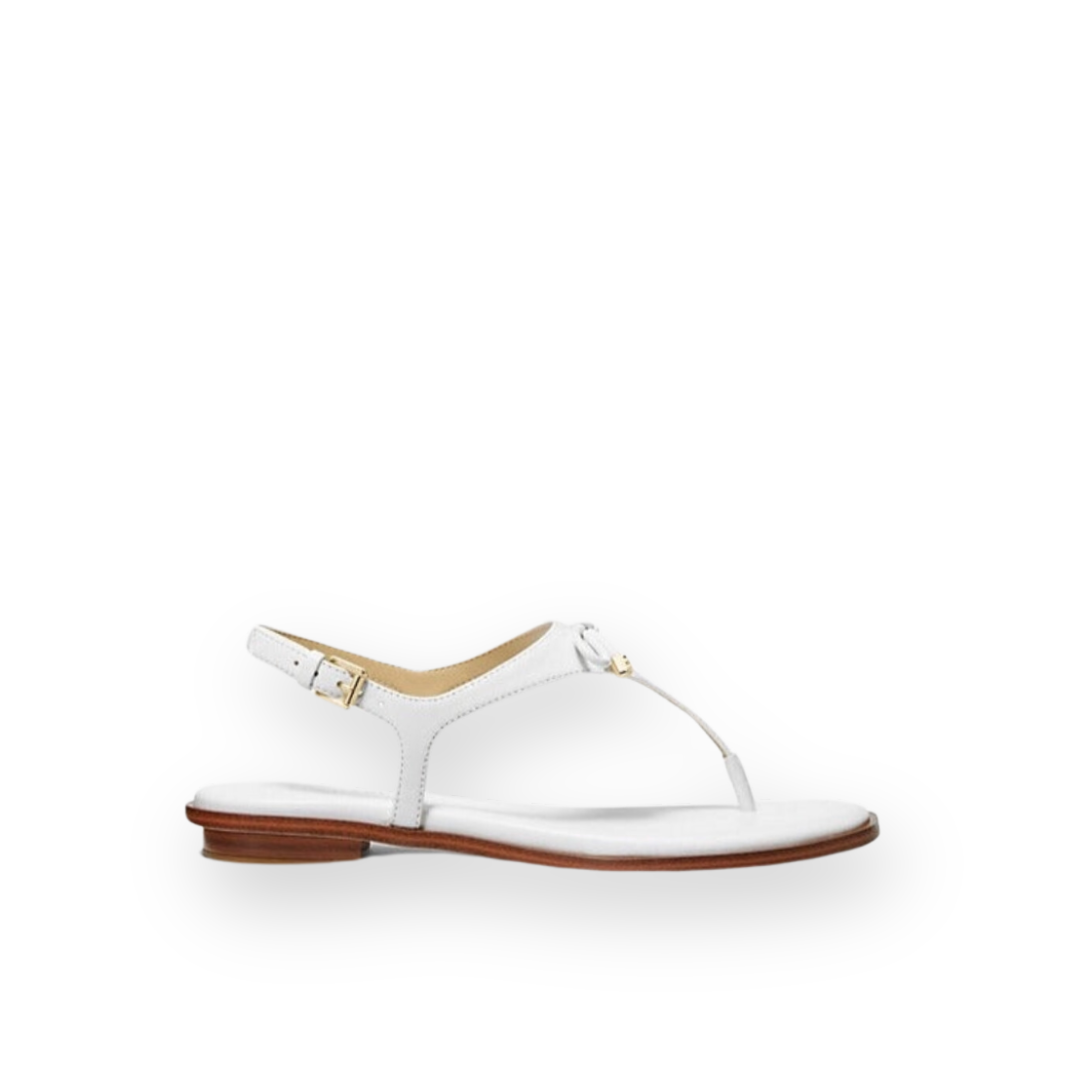 MICHAEL KORS - NORI FLEX THONG SANDAL IN OPTIC WHITE LEATHER