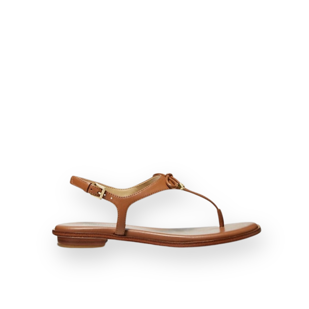 MICHAEL KORS - NORI FLEX THONG SANDAL IN LUGGAGE LEATHER