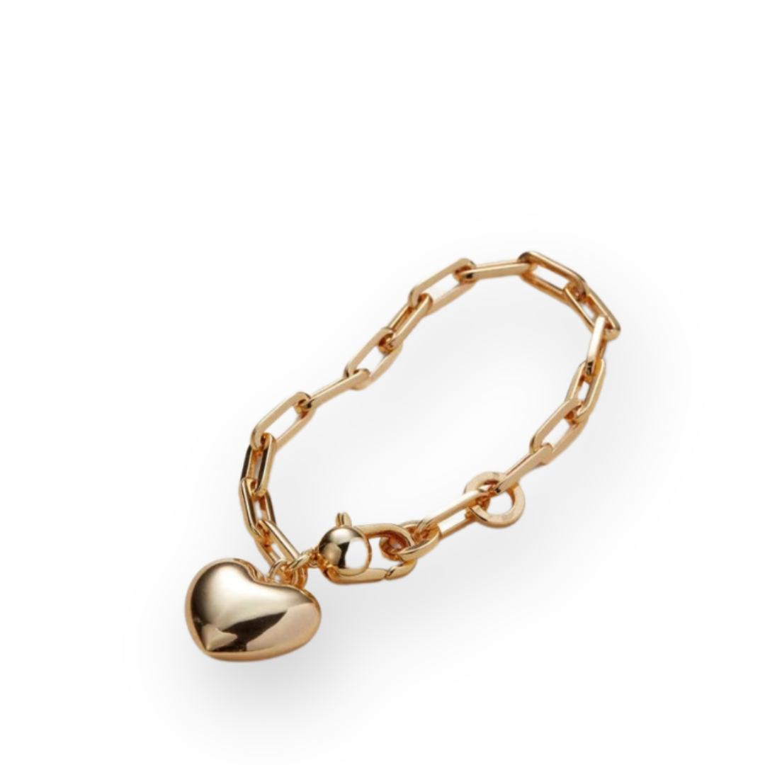 JENNY BIRD - PUFFY HEART BRACELET IN GOLD