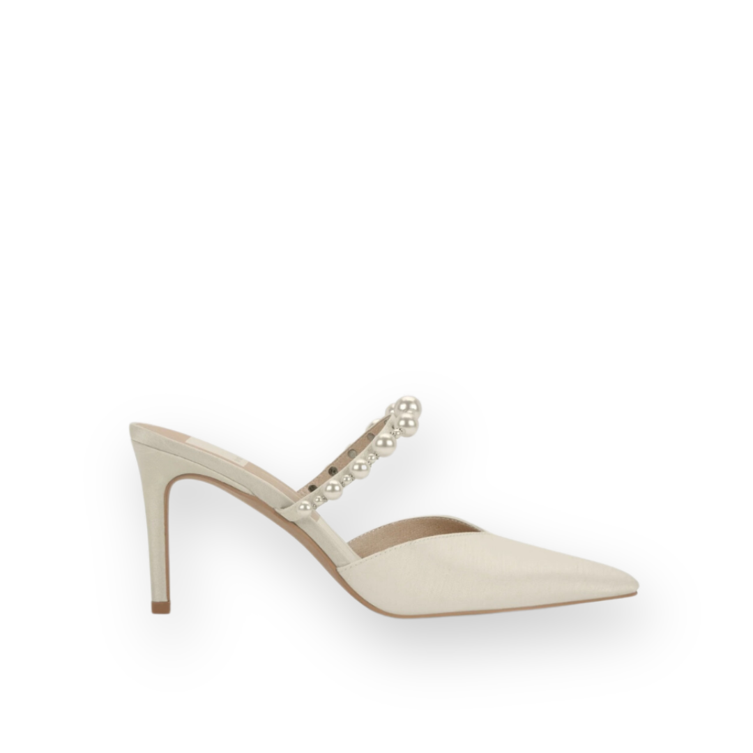 DOLCE VITA - KANIKA MULE PUMP IN VANILLA PEARL TEXTILE