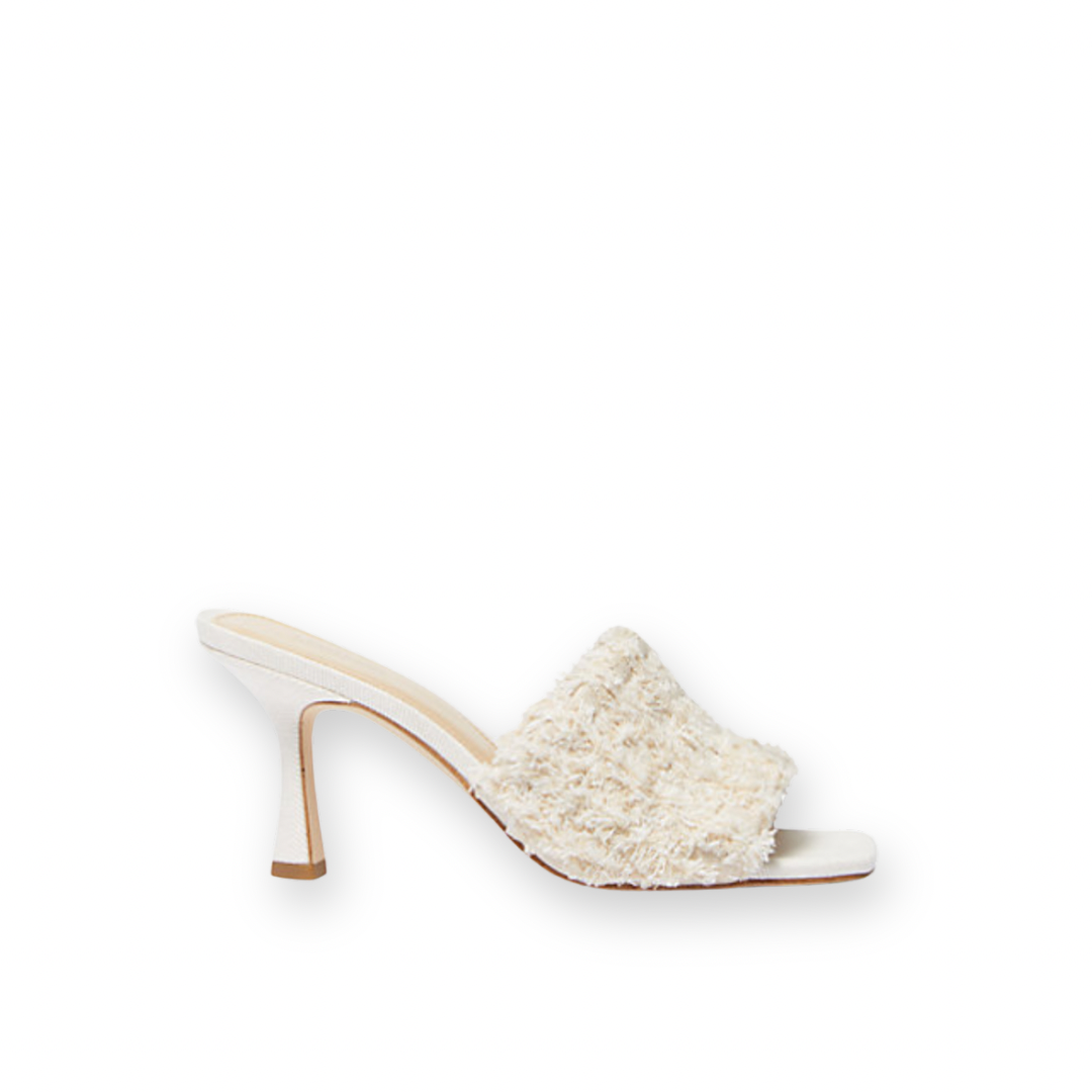 MICHAEL KORS - TESSA MULE IN WHITE DEMIN TEXTILE