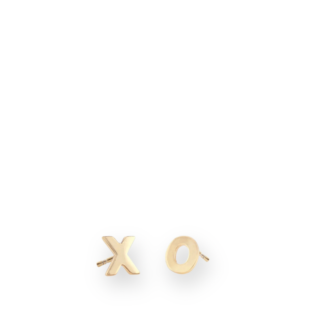 KRIS NATIONS - XO STUD EARRINGS IN GOLD