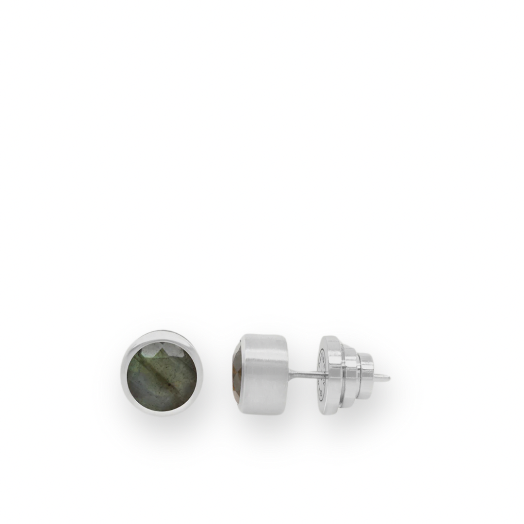 DEAN DAVIDSON - SIGNATURE MIDI KNOCKOUT STUDS IN LABRADORITE/SILVER