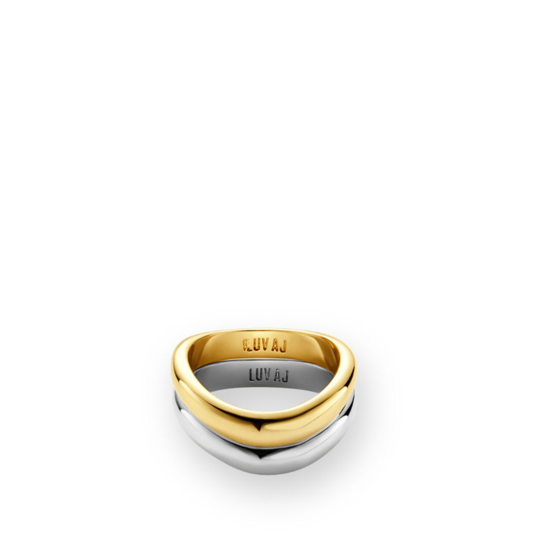 LUV AJ - WAVE RING IN TWO TONE