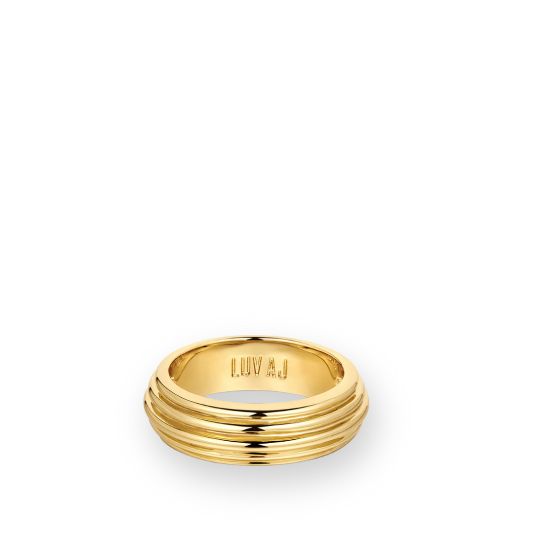 LUV AJ - REMY RIDGED RING IN GOLD