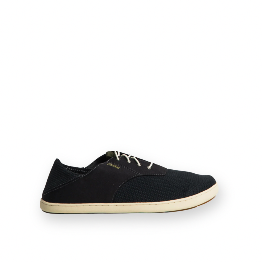 OLUKAI - NOHEA MOKU SLIP ON SNEAKER IN BLACK TEXTILE