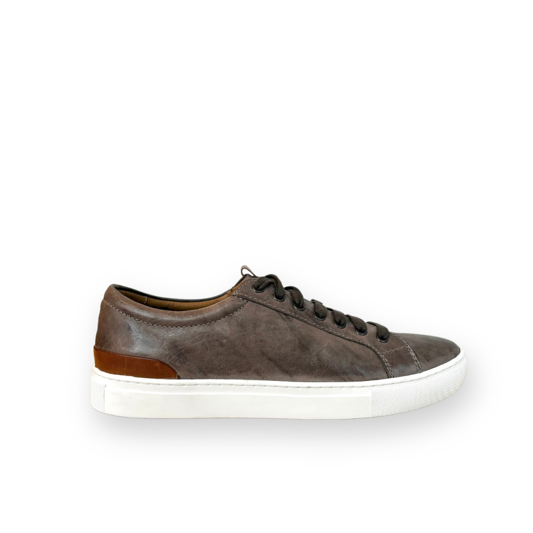 JOHNSTON & MURPHY - BANKS SNEAKER IN GRAY LEATHER