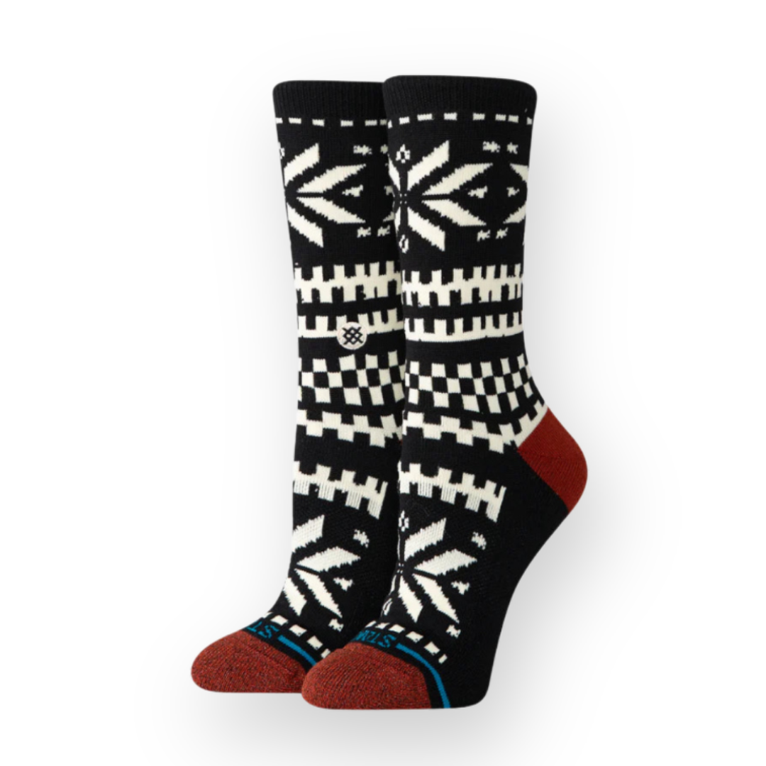 STANCE - WOMEN'S FLAKE CREW SOCK IN BLACK