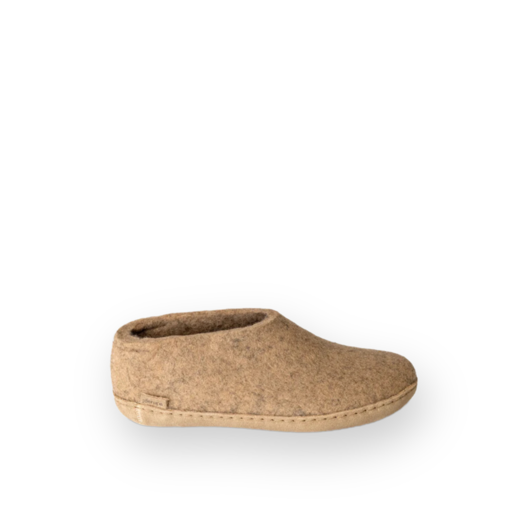 GLERUPS - SHOE LEATHER SOLE IN SAND WOOL