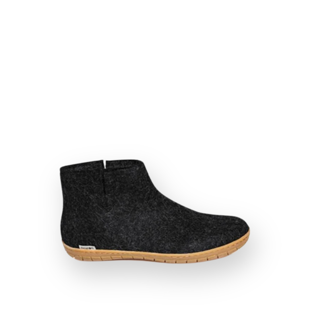 GLERUPS - BOOT RUBBER SOLE IN CHARCOAL WOOL