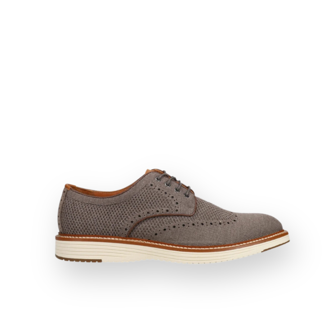 JOHNSTON & MURPHY - UPTON WINGTIP LACE UP IN GRAY KNIT