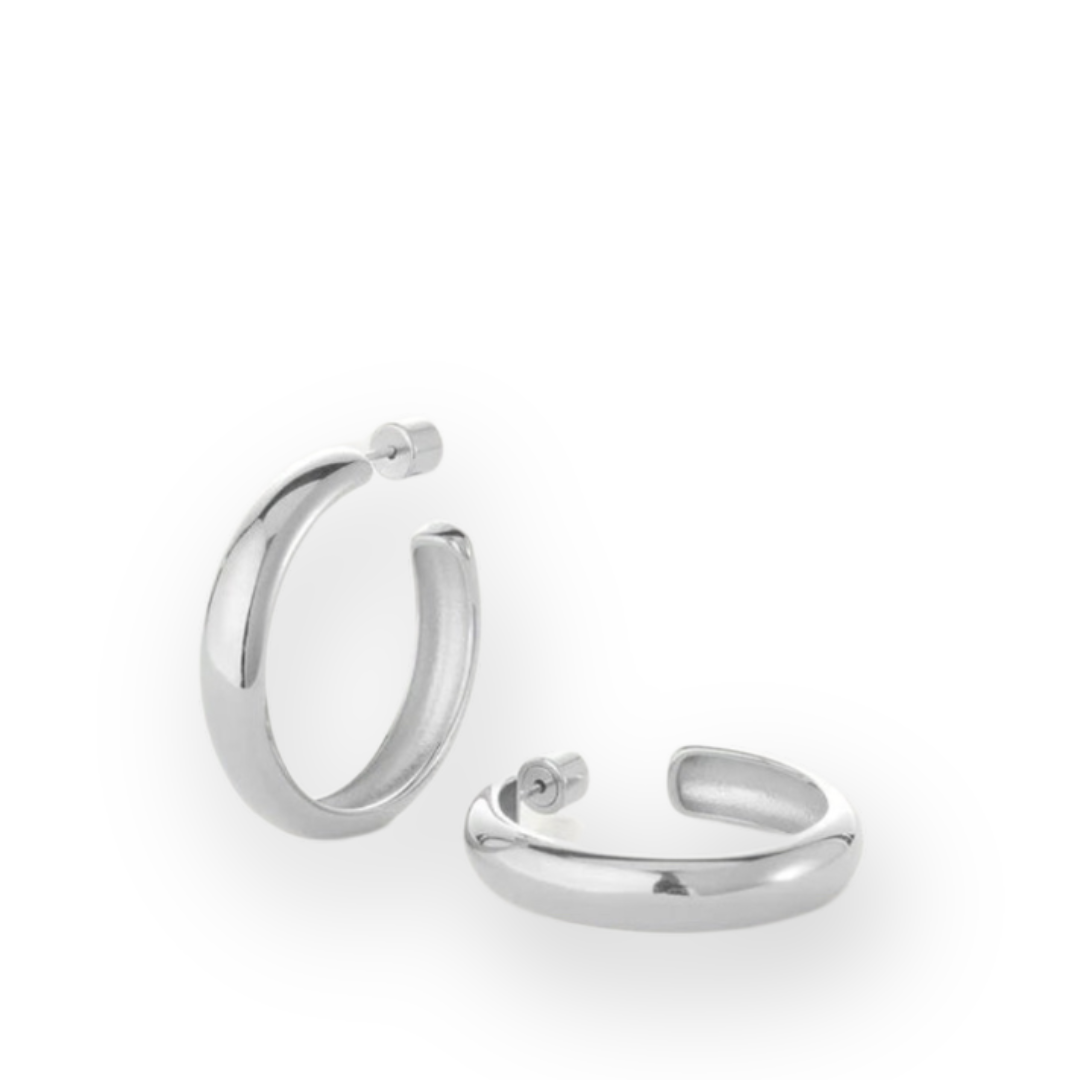 JENNY BIRD - STAPLE HOOPS LARGE IN SILVER