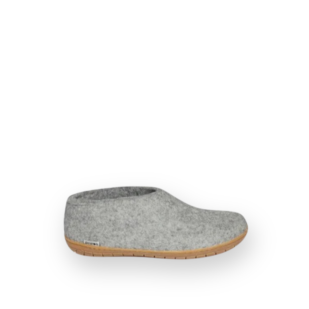 GLERUPS - SHOE RUBBER SOLE IN GREY WOOL