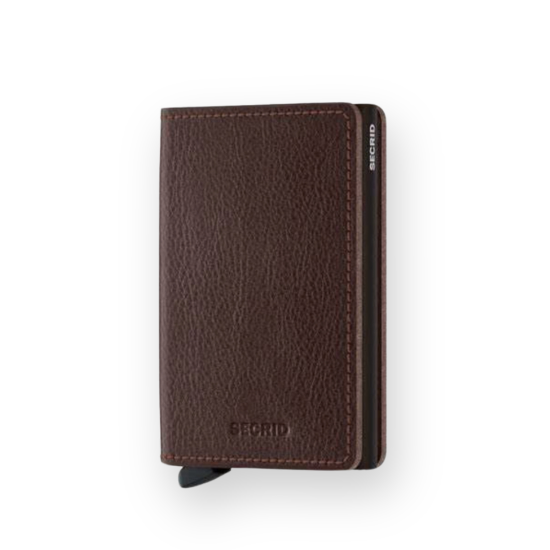 SECRID - SLIMWALLET IN VEG ESPRESSO/BROWN LEATHER