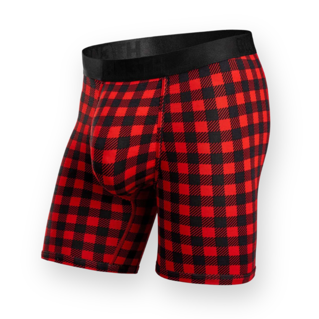 BN3TH - CLASSIC BOXER BRIEF PRINT IN BUFFALO CHECK - RED