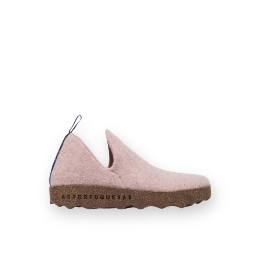 ASPORTUGUESAS - WOMEN'S CITY SLIP ON IN MARBLE PINK WOOL