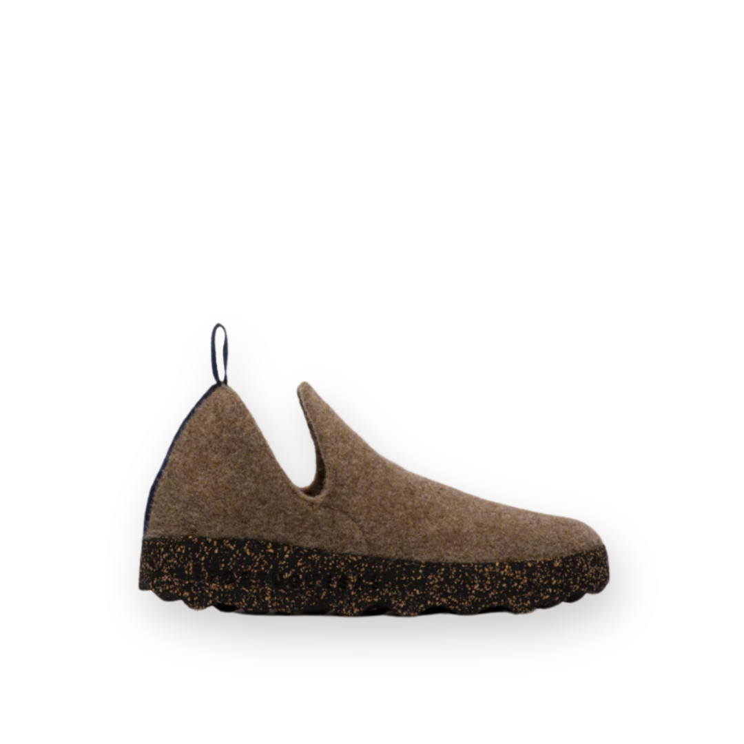 ASPORTUGUESAS - WOMEN'S CITY SLIP ON IN TAUPE WOOL