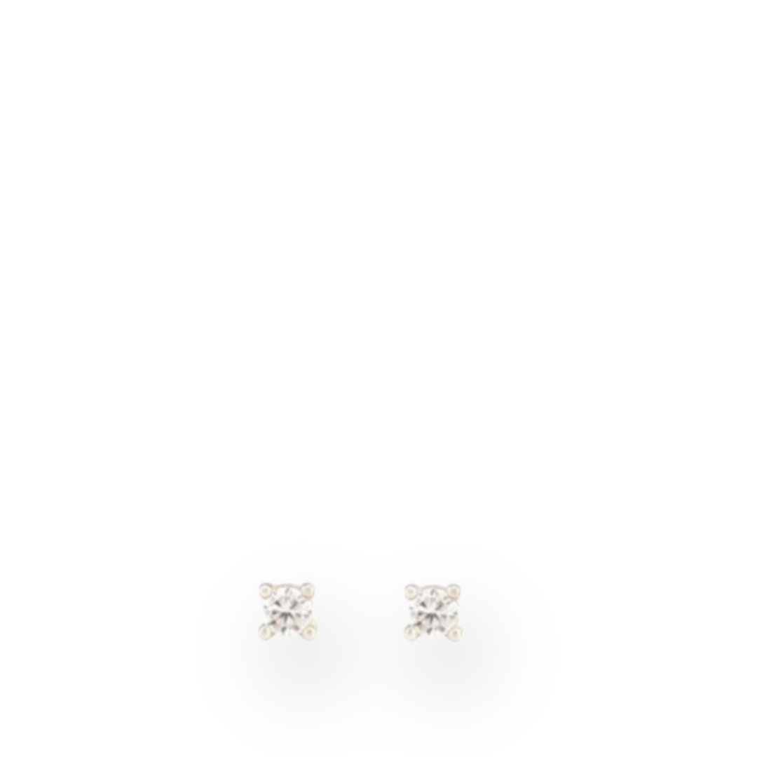 KRIS NATIONS - CLASSIC CRYSTAL PRONG SET STUD EARRINGS IN 18K GOLD VERMEIL