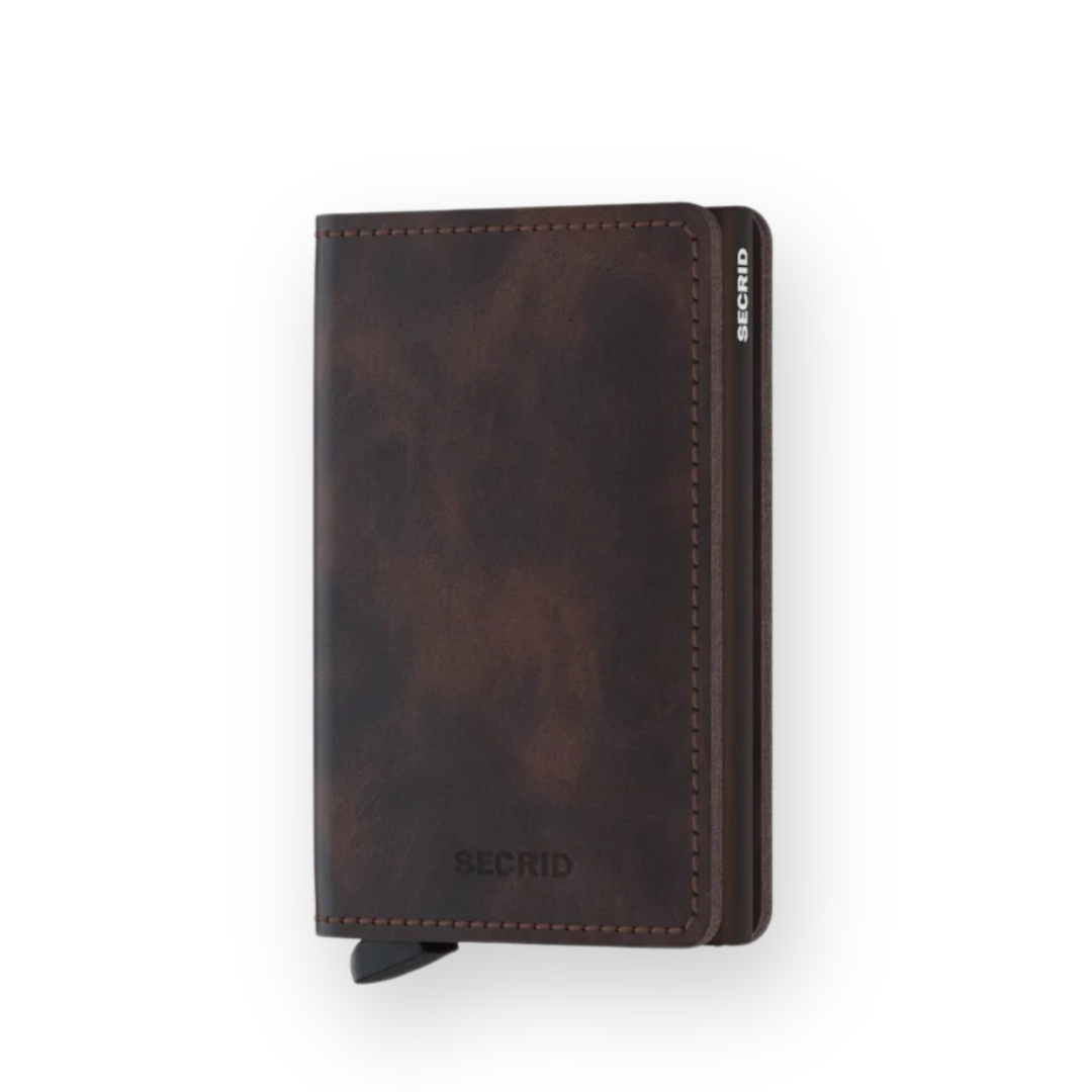 SECRID - SLIMWALLET IN VINTAGE CHOCOLATE LEATHER