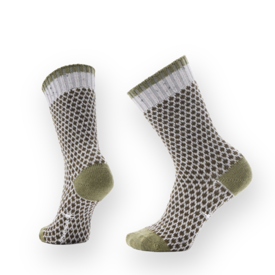 SMARTWOOL - EVERYDAY POPCORN POLKA DOT CREW IN WINTER MOSS