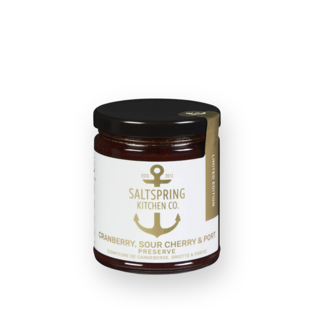 SALT SPRING KITCHEN - CRANBERRY, SOUR CHERRY AND PORT PRESERVE - 270ML