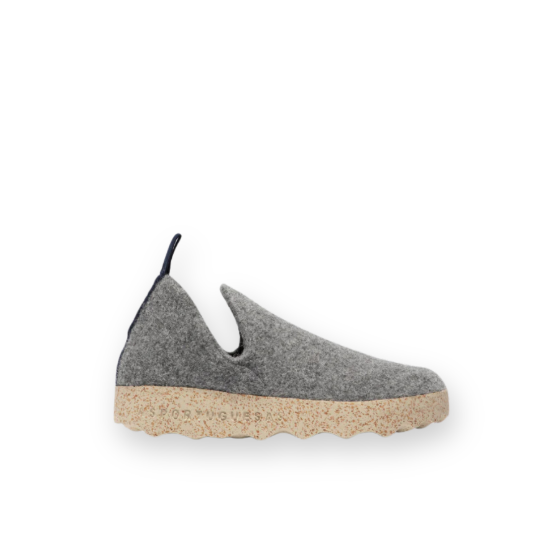 ASPORTUGUESAS - WOMEN'S CITY SLIP ON IN CONCRETE WOOL