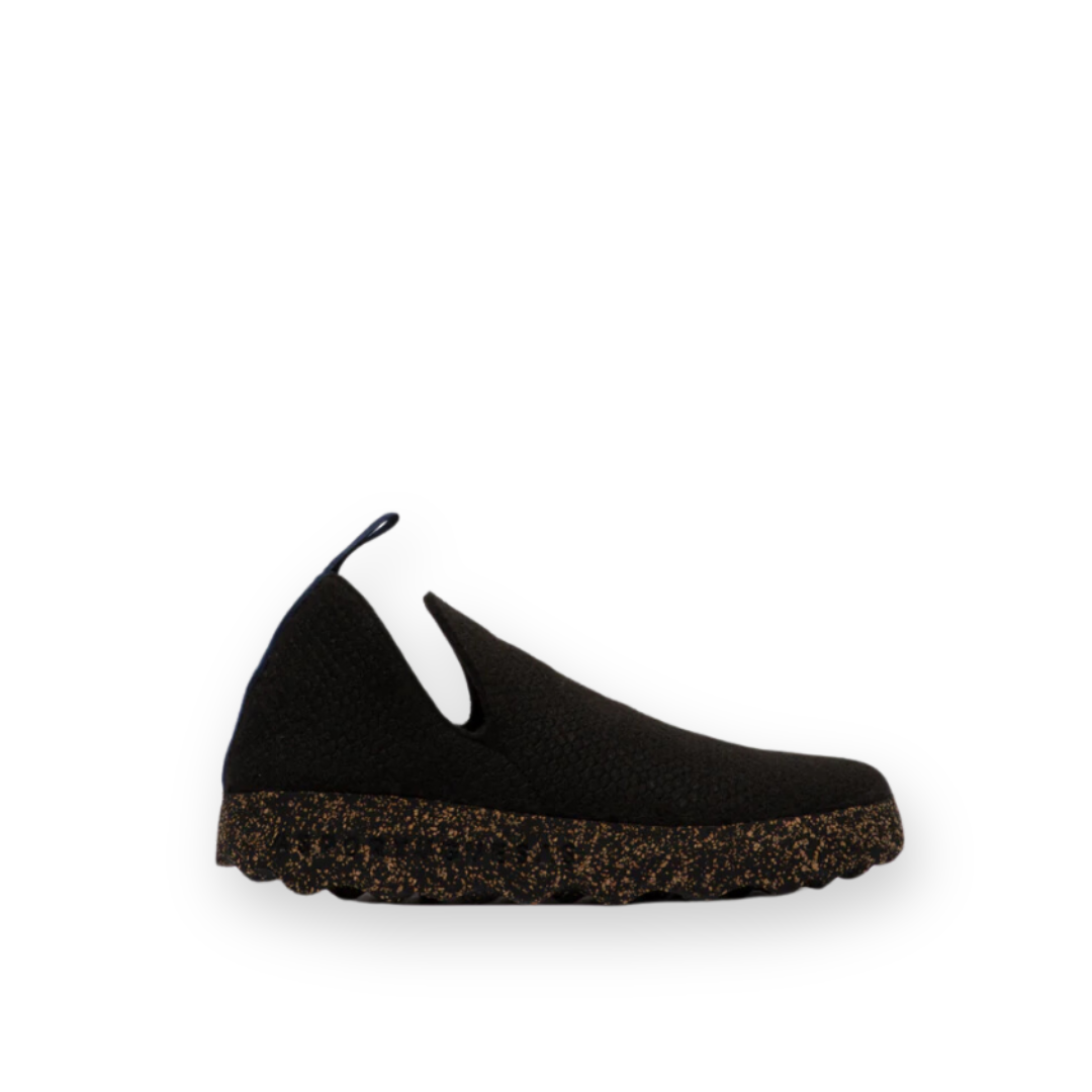 ASPORTUGUESAS - WOMEN'S CITY SLIP ON IN BLACK WOOL