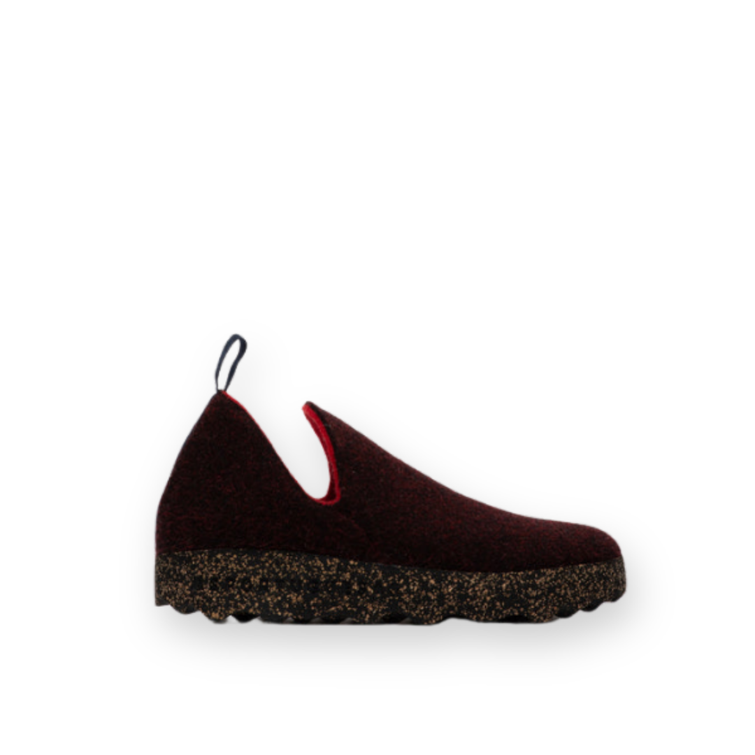 ASPORTUGUESAS - WOMEN'S CITY SLIP ON IN MERLOT WOOL