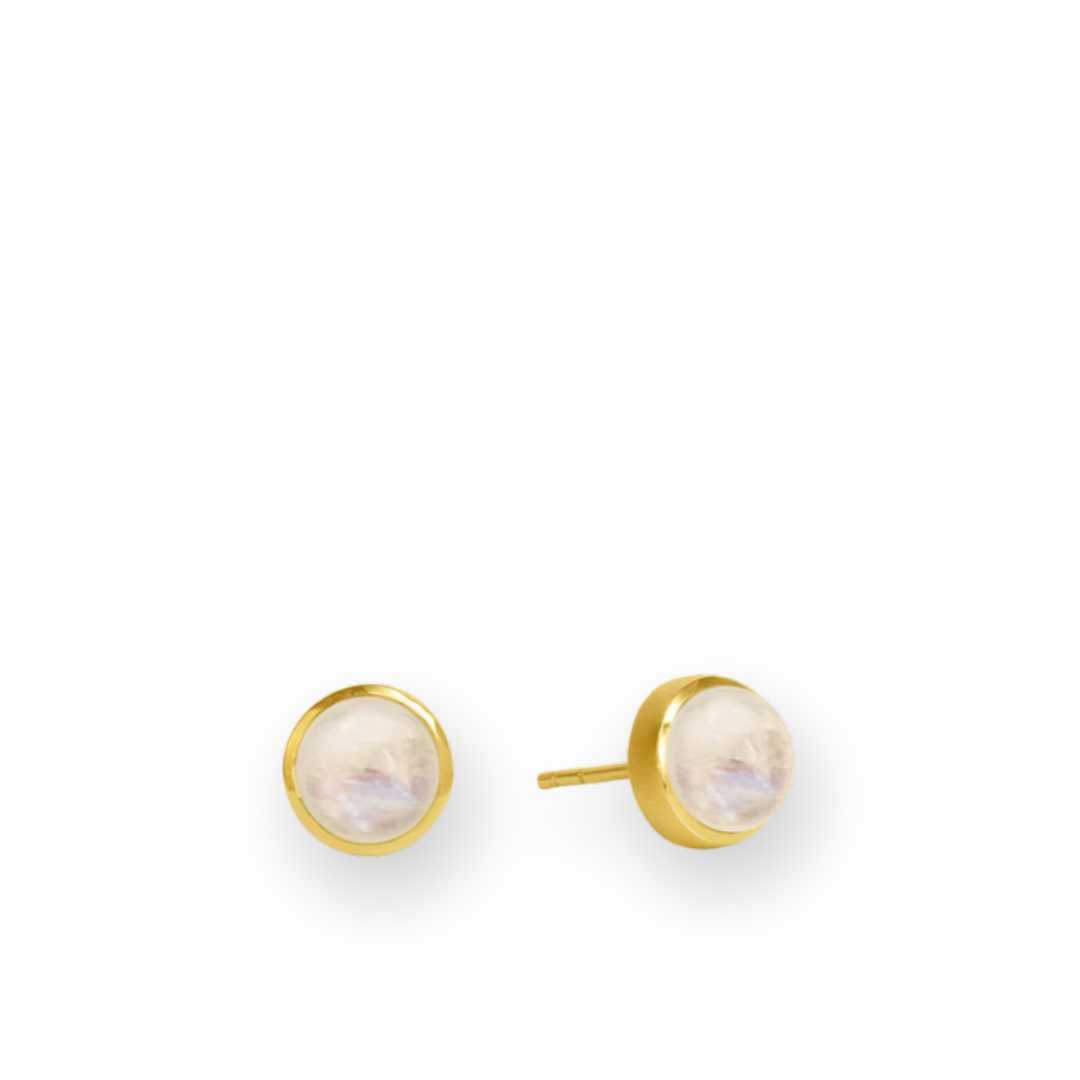 DEAN DAVIDSON - FORM MIDI KNOCKOUT STUD IN MOONSTONE/GOLD