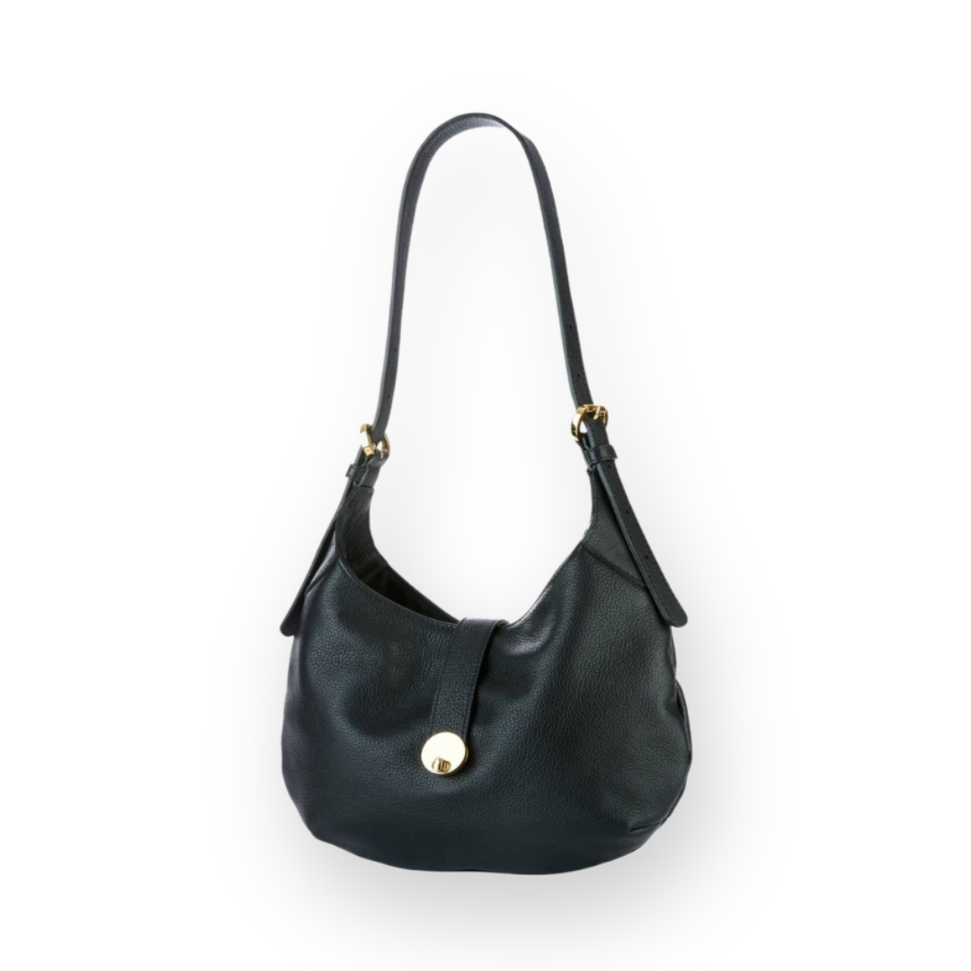 BRAVE LEATHER - LUNA BAG IN BLACK LEATHER