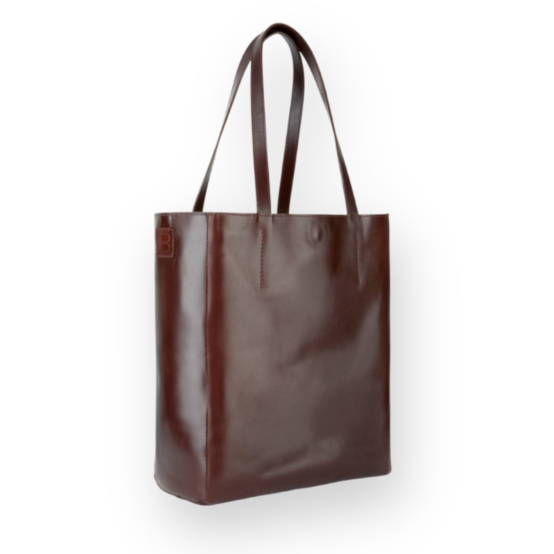 BRAVE LEATHER - GIOVANNA TOTE IN WINE LEATHER