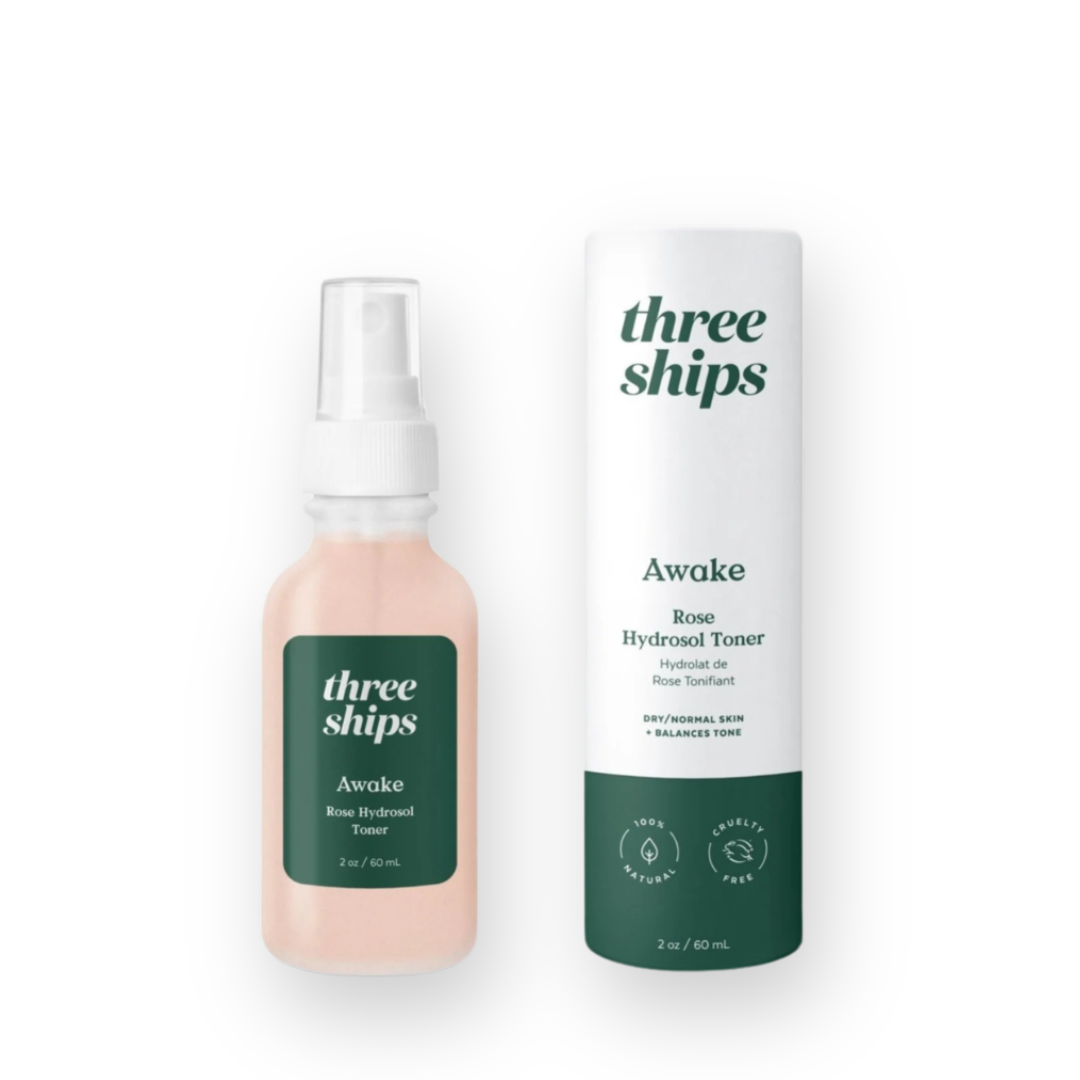 THREE SHIPS - AWAKE HYDROSOL TONER IN ROSE