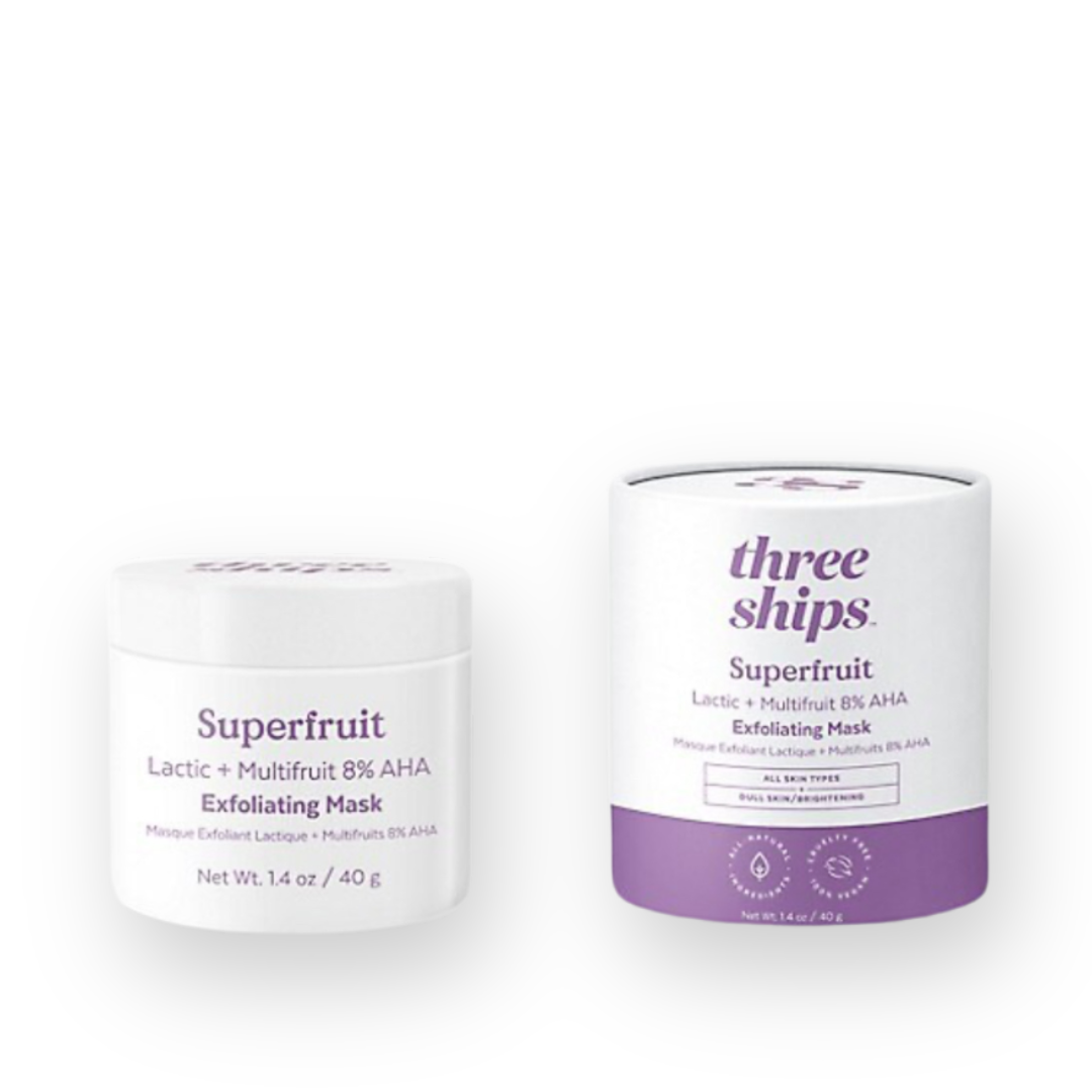 THREE SHIPS - SUPERFRUIT EXFOLIATING MASK IN LACTIC + MULTIFRUIT 8% AHA