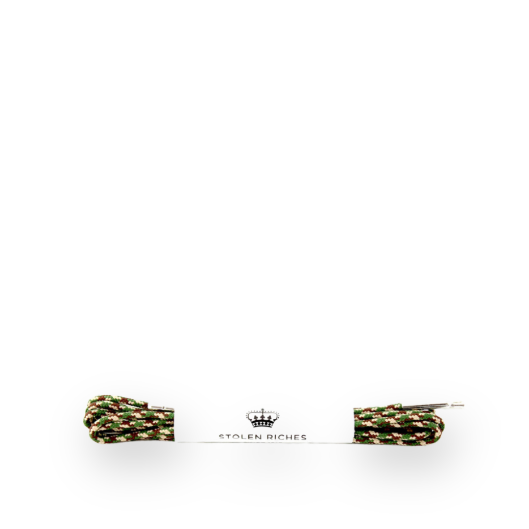 STOLEN RICHES - DRESS LACES (5-6 EYELETS) IN CAMO GREEN