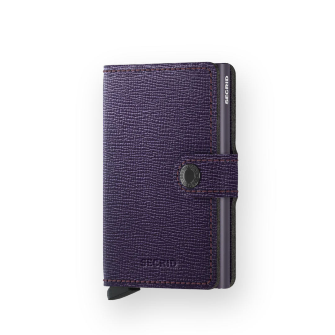 SECRID - MINIWALLET IN PURPLE CRISPLE LEATHER