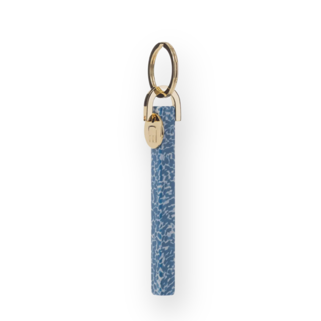 MACHETE - BAR KEYCHAIN IN CERULEAN BLUE - GOLD HARDWARE