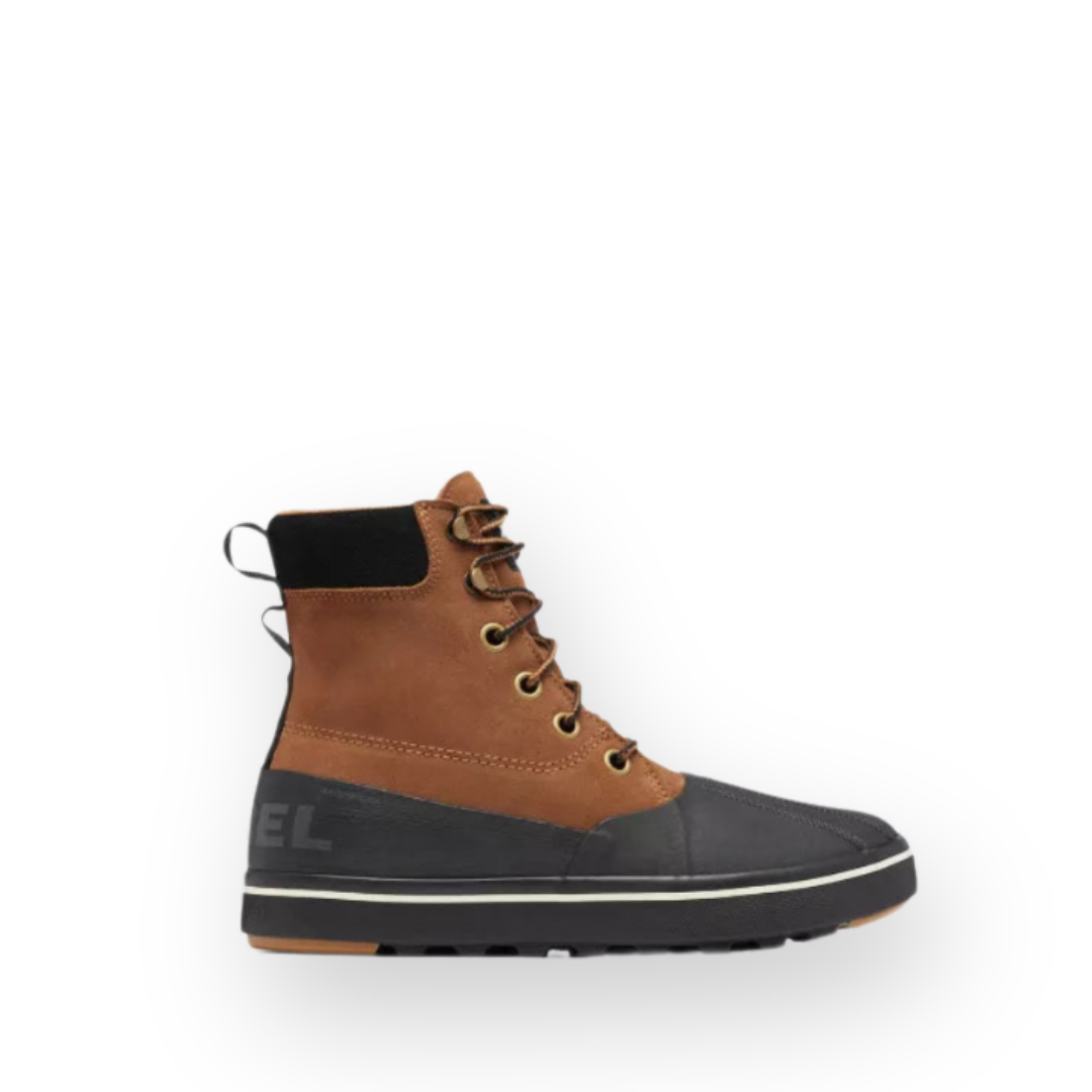 SOREL - METRO II WATERPROOF LACE UP BOOT IN VELVET TAN/BLACK SUEDE