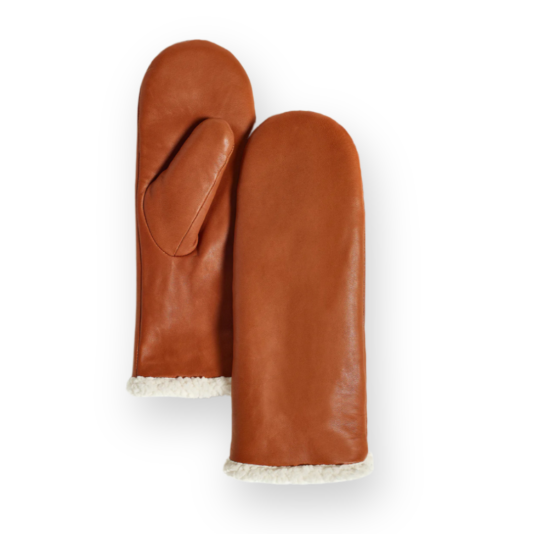 BRUME - WOMEN'S DUNCAN MITT IN CAMEL LEATHER