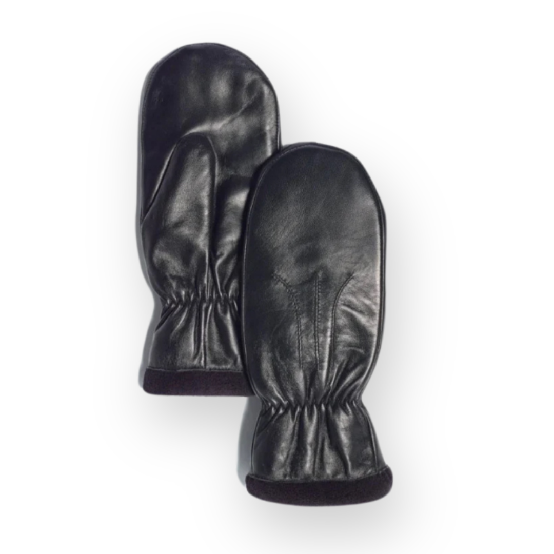 BRUME - WOMEN'S SUTTON MITT IN BLACK LEATHER