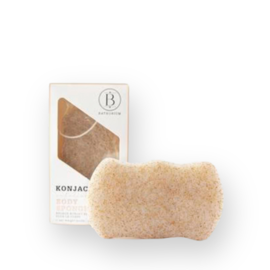 BATHORIUM - KONJAC WALNUT SHELL EXFOLIATING BODY SPONGE