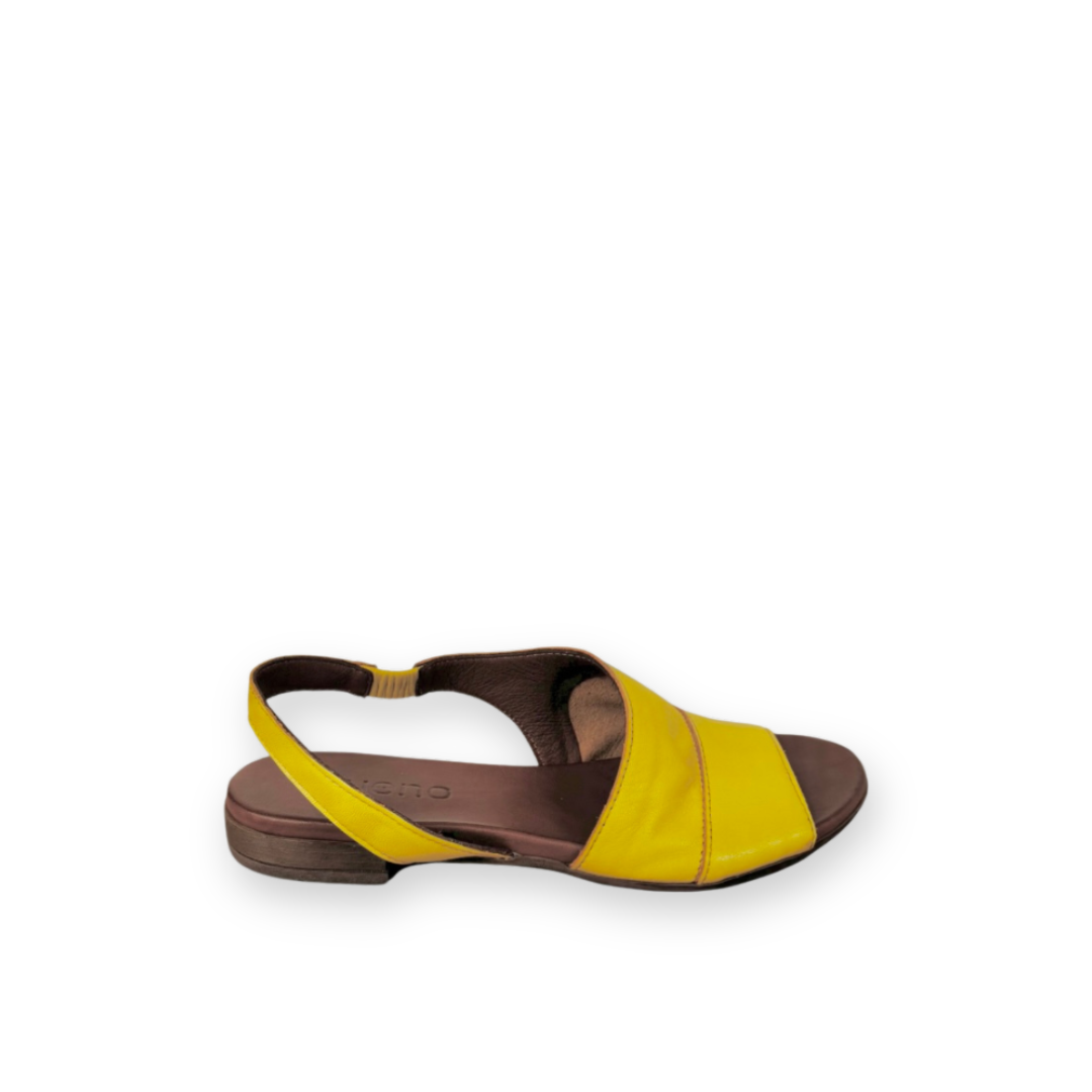 BUENO - TANSING SLINGBACK SANDAL IN YELLOW LEATHER