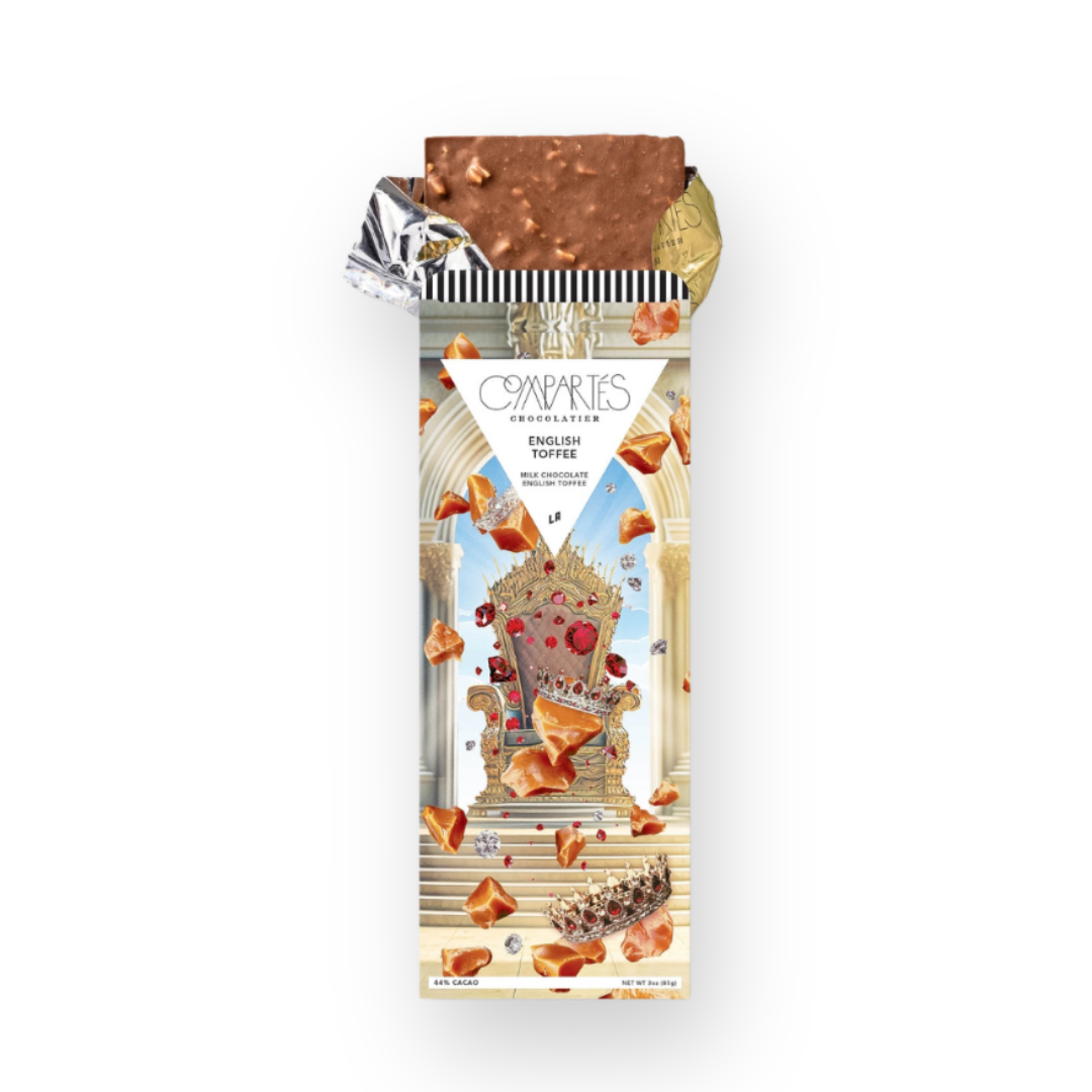 COMPARTES - GOURMET CHOCOLATE BAR IN ENGLISH TOFFEE